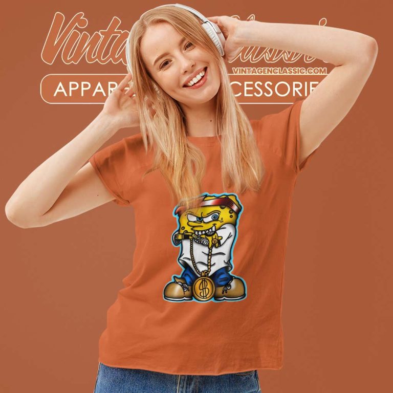 Gangster Spongebob Women TShirt Gangster Spongebob Women TShirt