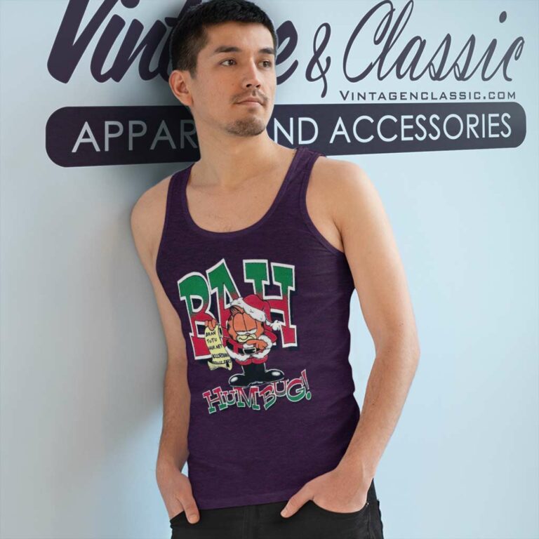 Garfield Bah Humbg Tank Top Racerback Garfield Bah Humbg Tank Top Racerback