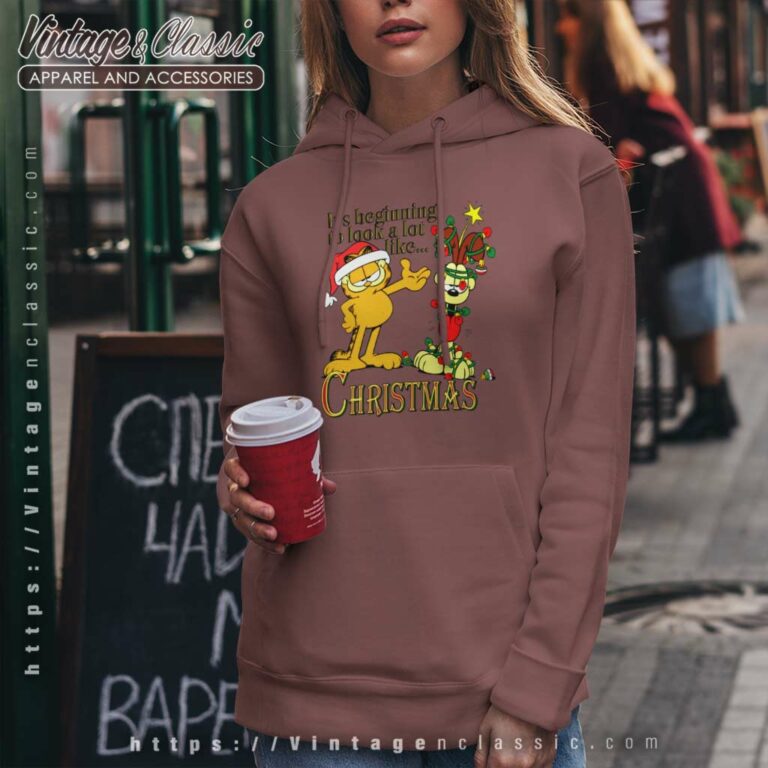 Garfield Being Christmas Santa Hoodie Garfield Being Christmas Santa Hoodie