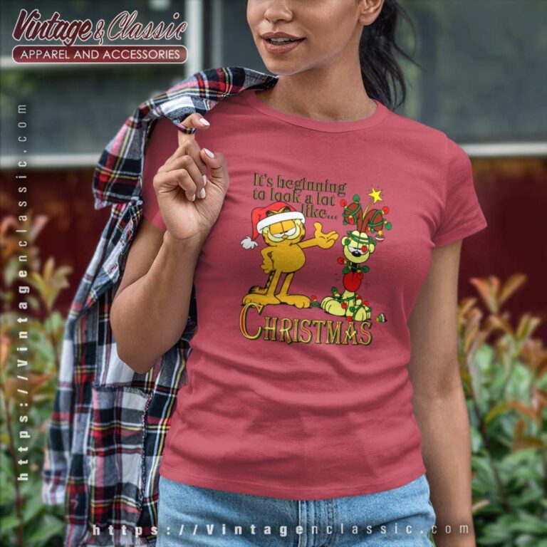 Garfield Being Christmas Santa Women TShirt Garfield Being Christmas Santa Women TShirt