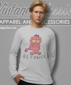Garfield Beyonce Cartoon Parody Long Sleeve Tee