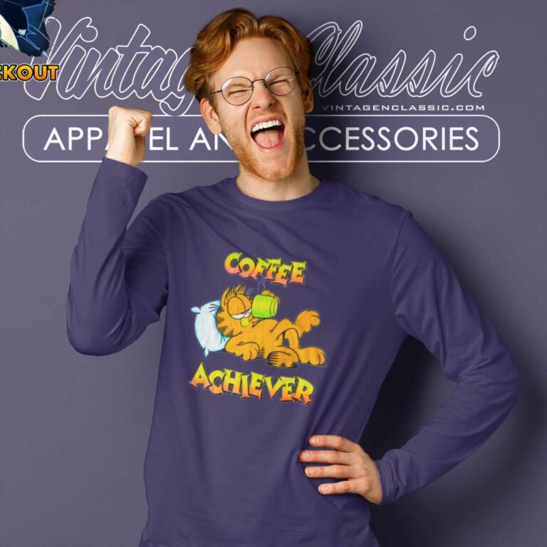 Garfield Coffee Achiever Long Sleeve Tee Garfield Coffee Achiever Long Sleeve Tee