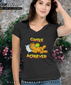 Garfield Coffee Achiever V Neck TShirt