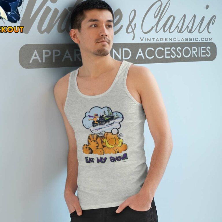 Garfield Eat My Snow Tank Top Racerback Garfield Eat My Snow Tank Top Racerback