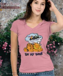 Garfield Eat My Snow V Neck TShirt