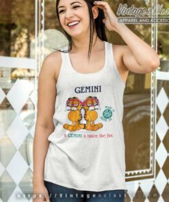 Garfield Gemini Twice The Fun Tank Top Racerback