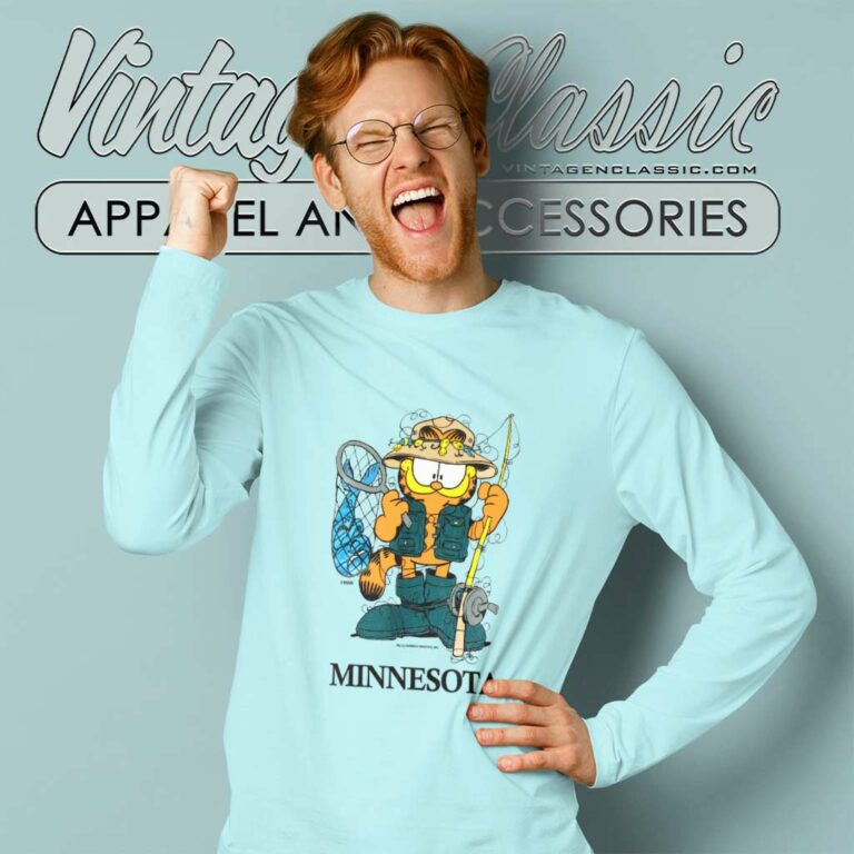 Garfield Goes Fishing Long Sleeve Tee Garfield Goes Fishing Long Sleeve Tee