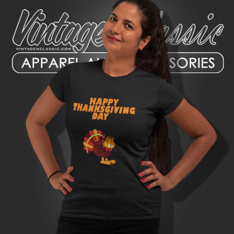 Garfield Happy Thanksgiving Day Women T Shirt Garfield Happy Thanksgiving Day Women T Shirt