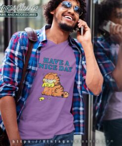 Garfield Have A Nice Day V Neck TShirt