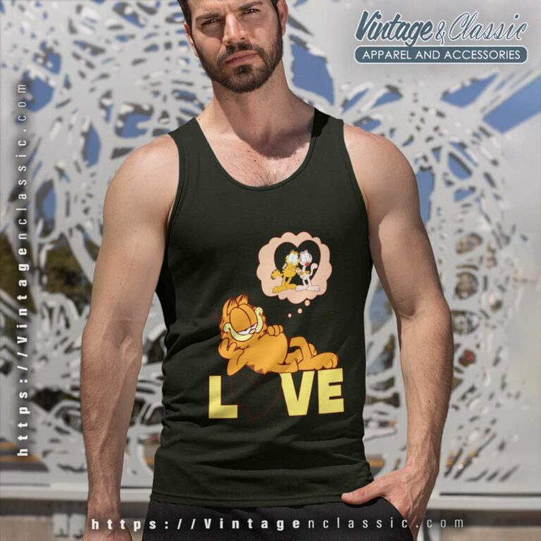Garfield In Love Tank Top Racerback Garfield In Love Tank Top Racerback