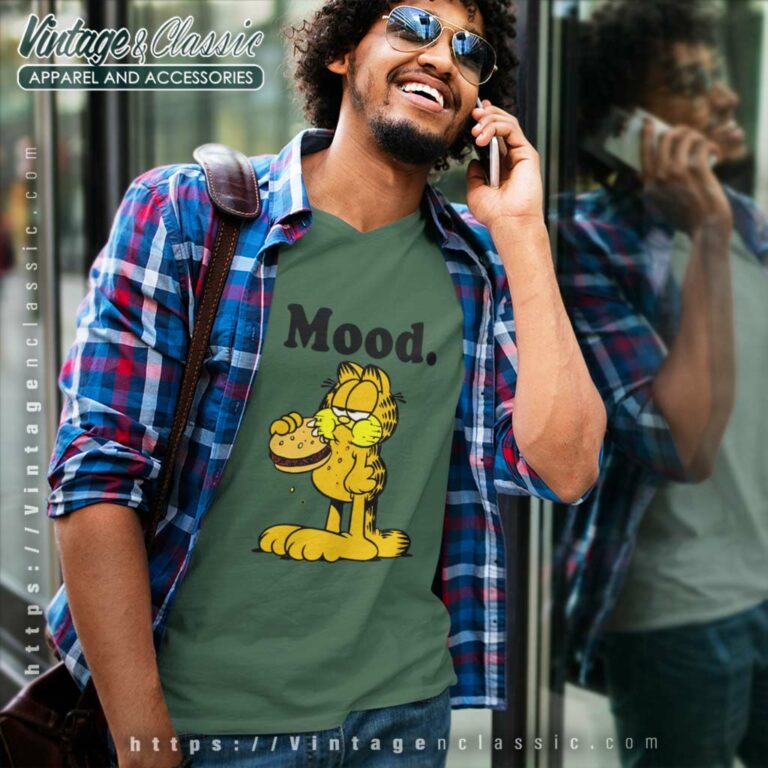 Garfield Mood V Neck TShirt Garfield Mood V Neck TShirt