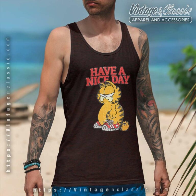 Garfield Nice Day Tank Top Racerback Garfield Nice Day Tank Top Racerback