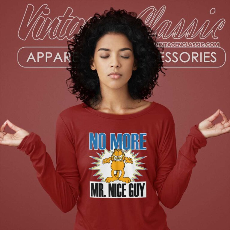Garfield No More Mr Nice Guy Long Sleeve Tee Garfield No More Mr Nice Guy Long Sleeve Tee