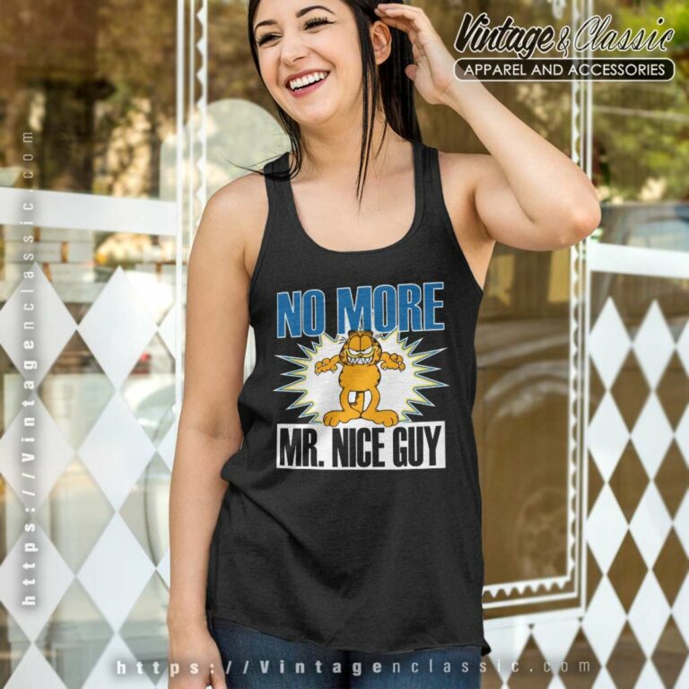 Garfield No More Mr Nice Guy Tank Top Racerback Garfield No More Mr Nice Guy Tank Top Racerback