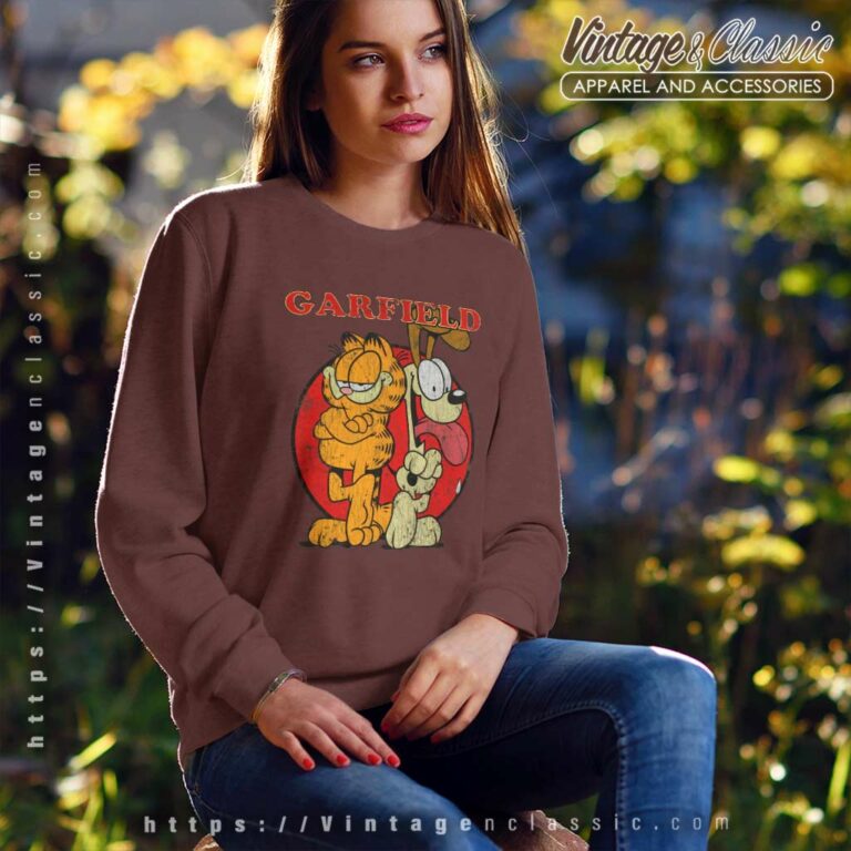 Garfield Odie Distressed Shirt Sweatshirt Garfield Odie Distressed Shirt Sweatshirt