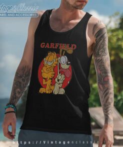 Garfield Odie Distressed Shirt Tank Top Racerback
