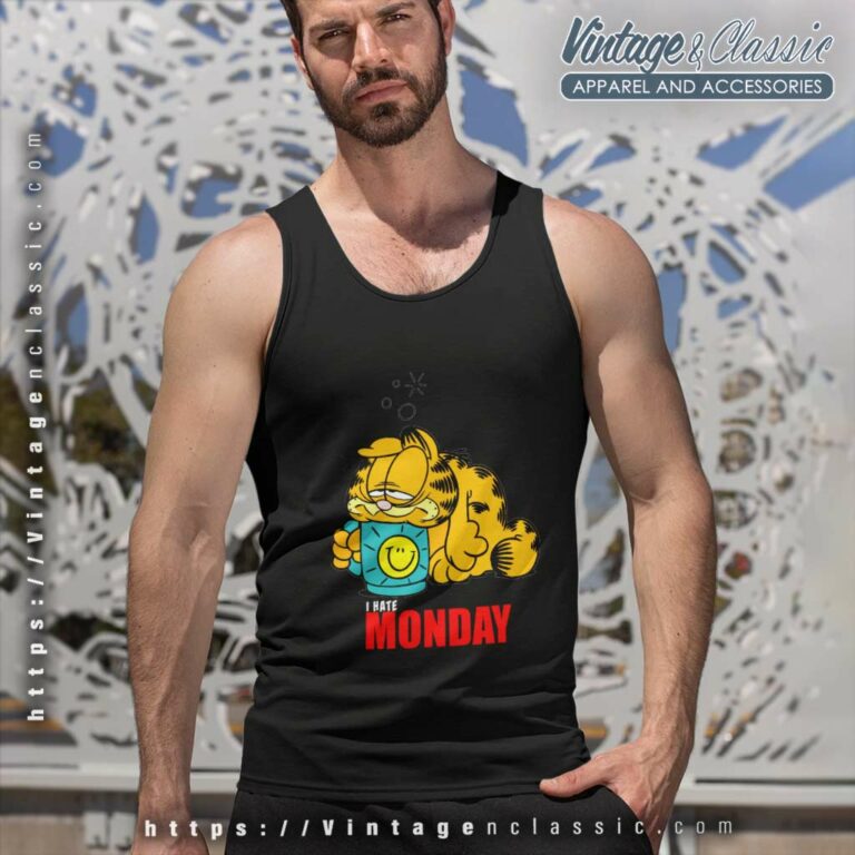 Garfield Shirt I Hate Mondays Tank Top Racerback Garfield Shirt I Hate Mondays Tank Top Racerback