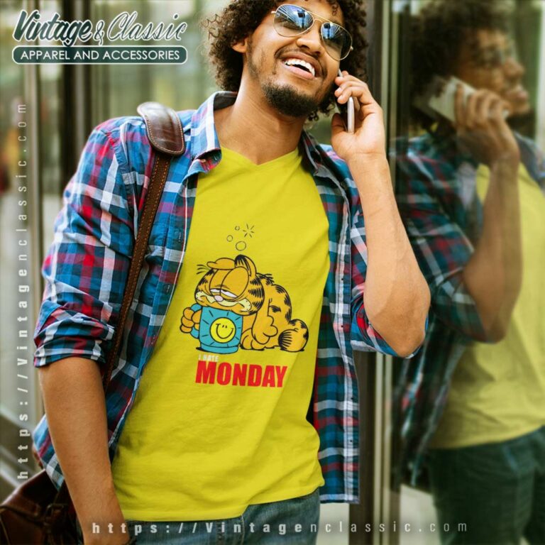 Garfield Shirt I Hate Mondays V Neck TShirt Garfield Shirt I Hate Mondays V Neck TShirt