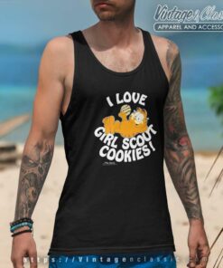 Garfield Shirt I Love Girl Scout Cookies Tank Top Racerback