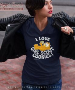 Garfield Shirt I Love Girl Scout Cookies V Neck TShirt