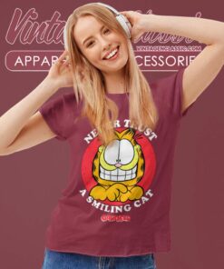 Garfield Shirt Never Trust A Smiling Cat Women TShirt
