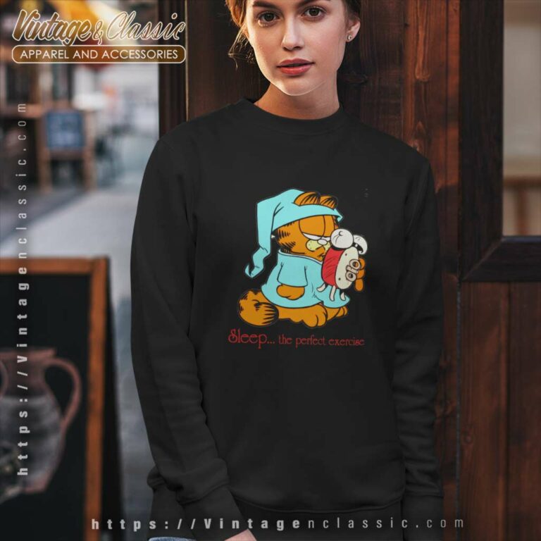 Garfield Shirt Sleep Is The Perfect Exercise Sweatshirt Garfield Shirt Sleep Is The Perfect Exercise Sweatshirt