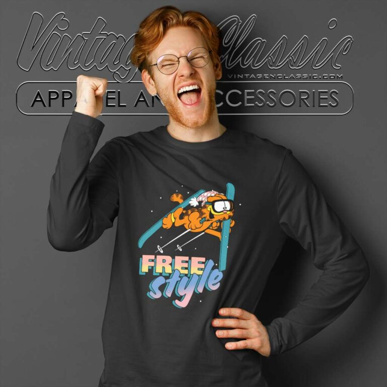 Garfield Skiing Long Sleeve Tee Garfield Skiing Long Sleeve Tee