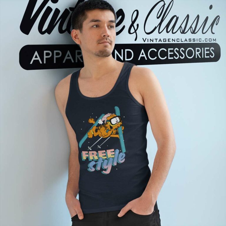 Garfield Skiing Tank Top Racerback Garfield Skiing Tank Top Racerback