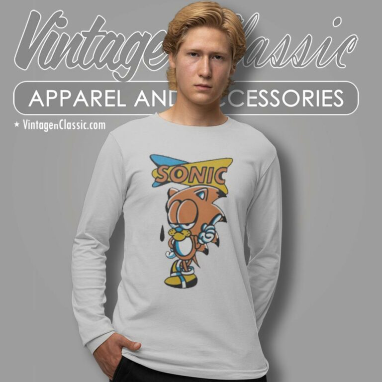 Garfield Sonic The Hedgehog Long Sleeve Tee Garfield Sonic The Hedgehog Long Sleeve Tee