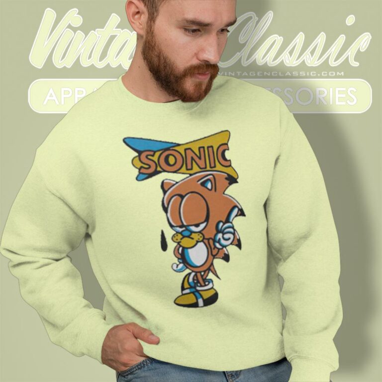 Garfield Sonic The Hedgehog Sweatshirt Garfield Sonic The Hedgehog Sweatshirt