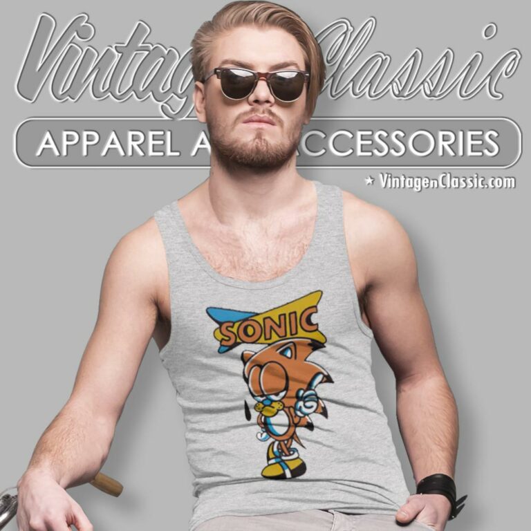 Garfield Sonic The Hedgehog Tank Top Racerback Garfield Sonic The Hedgehog Tank Top Racerback