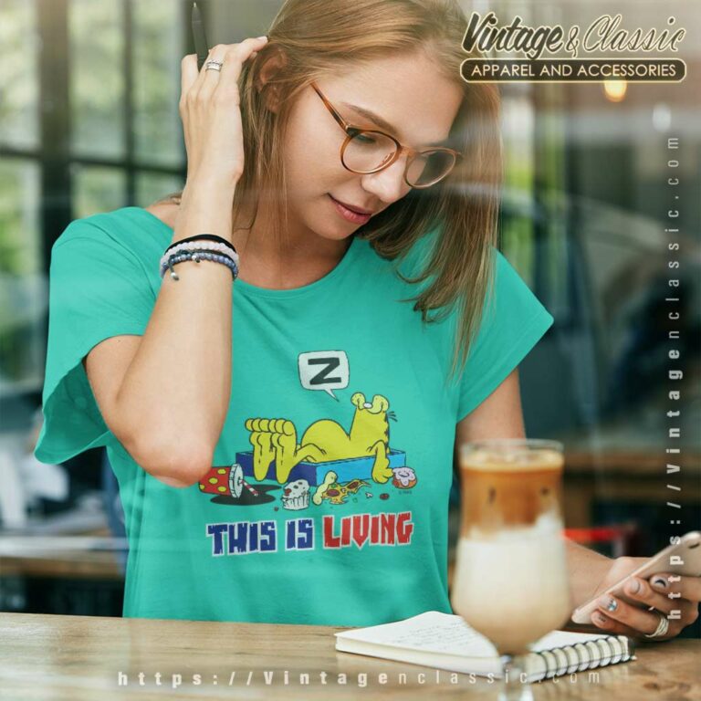 Garfield This Is Living Women TShirt Garfield This Is Living Women TShirt