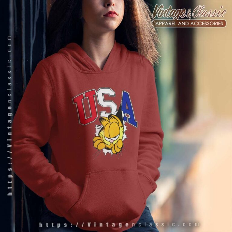 Garfield Unisex Usa Shirt Hoodie Garfield Unisex Usa Shirt Hoodie