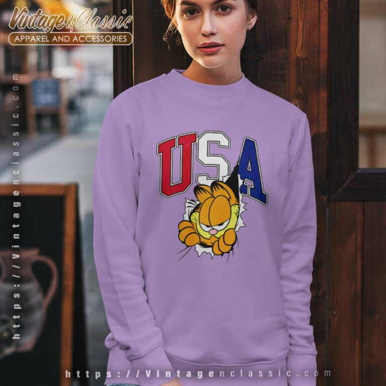 Garfield Unisex Usa Shirt Sweatshirt Garfield Unisex Usa Shirt Sweatshirt