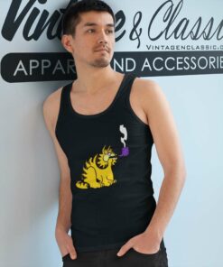 Garfield With Pipe Tank Top Racerback