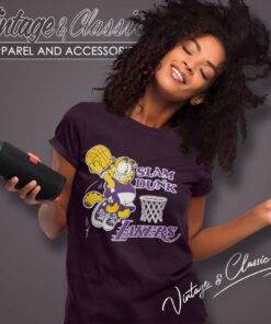 Garfield X Lakers Nba Slam Dunk Women TShirt