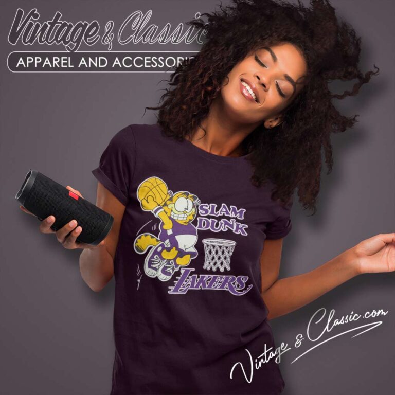 Garfield X Lakers Nba Slam Dunk Women TShirt Garfield X Lakers Nba Slam Dunk Women TShirt
