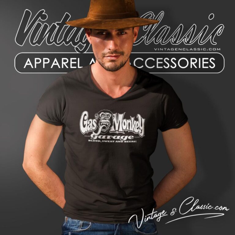 Gas Monkey Garage Blood Sweat And Beers V Neck TShirt Gas Monkey Garage Blood Sweat And Beers V Neck TShirt