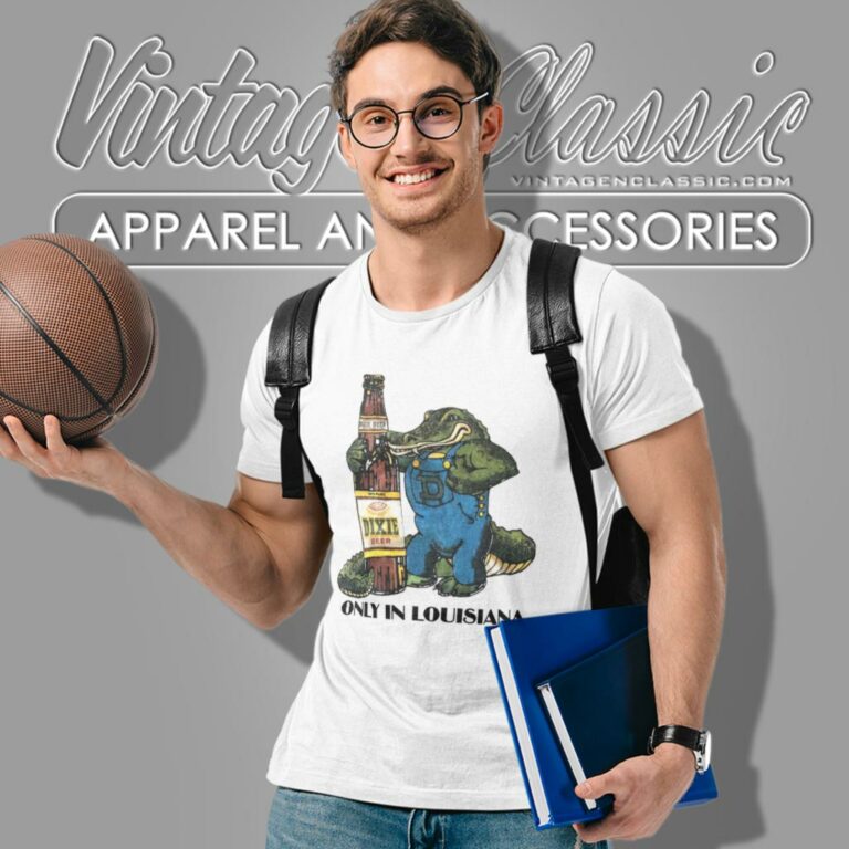 Gator Holding Dixie Beer Only In Louisiana T Shirt Gator Holding Dixie Beer Only In Louisiana T Shirt