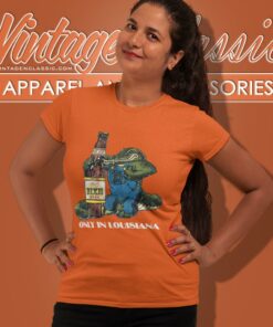 Gator Holding Dixie Beer Only In Louisiana Shirt 5 Gator Holding Dixie Beer Only In Louisiana Women T Shirt