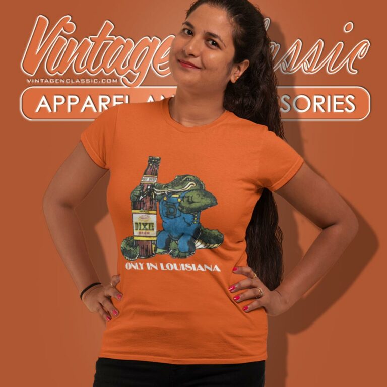 Gator Holding Dixie Beer Only In Louisiana Women T Shirt Gator Holding Dixie Beer Only In Louisiana Women T Shirt