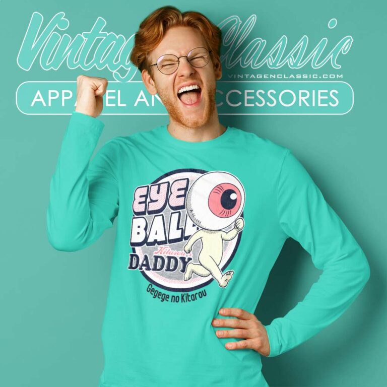 Gegege No Kitaro Eye Ball Daddy Long Sleeve Tee Gegege No Kitaro Eye Ball Daddy Long Sleeve Tee