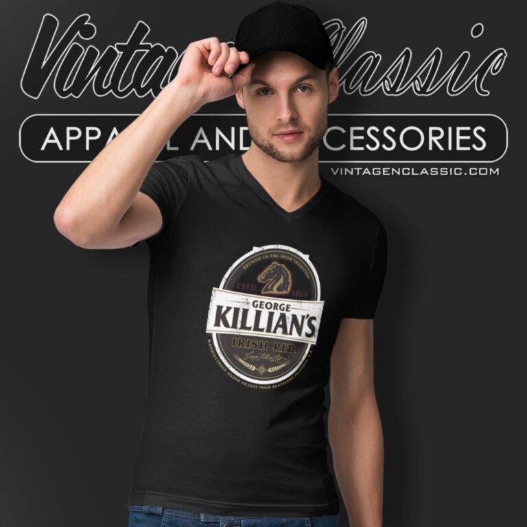 George Killians Irish Red Beer V Neck TShirt George Killians Irish Red Beer V Neck TShirt