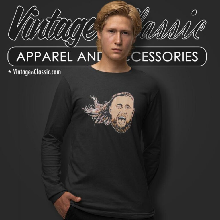 George Kittle Swag Head San Francisco 49ers Long Sleeve Tee George Kittle Swag Head San Francisco 49ers Long Sleeve Tee