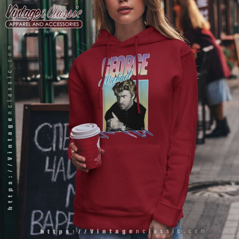 George Michael 80s Styled Hoodie George Michael 80s Styled Hoodie