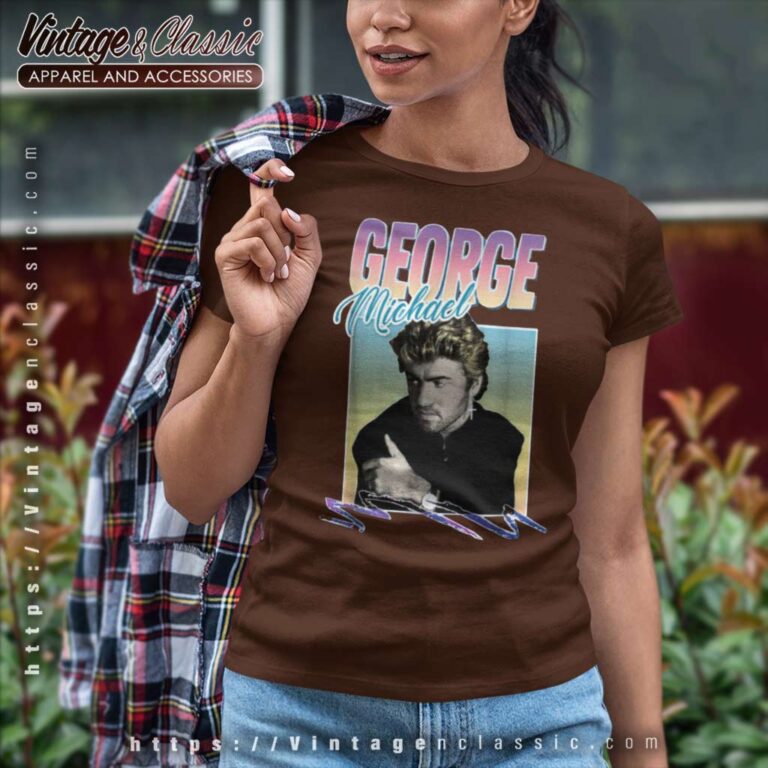 George Michael 80s Styled Women TShirt George Michael 80s Styled Women TShirt