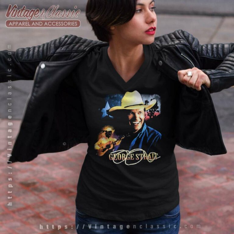 George Strait Country Music V Neck TShirt George Strait Country Music V Neck TShirt
