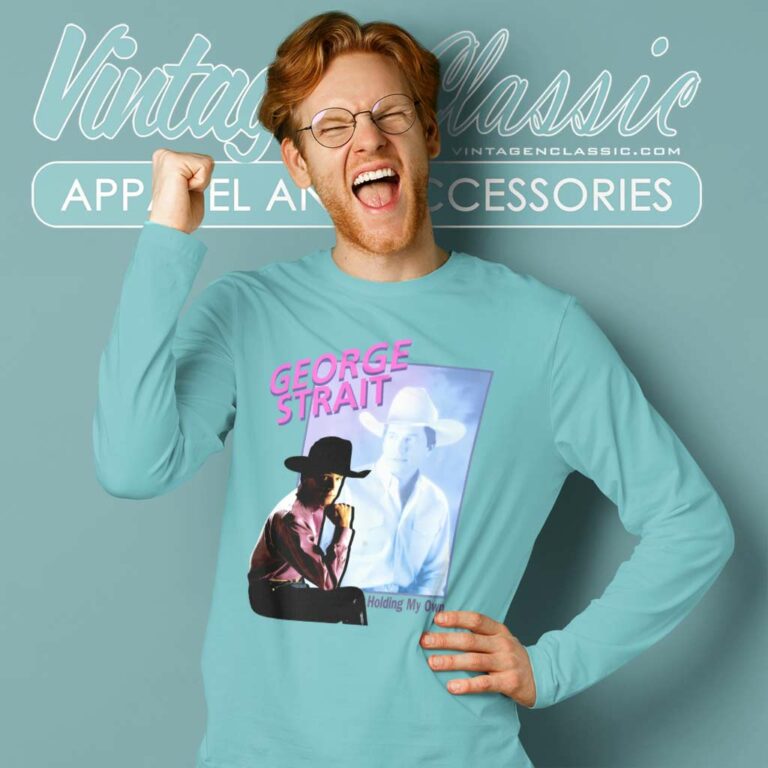 George Strait Holding My Own Long Sleeve Tee George Strait Holding My Own Long Sleeve Tee