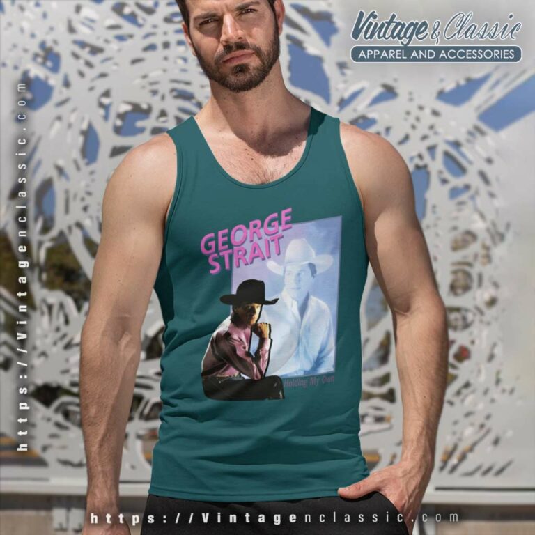 George Strait Holding My Own Tank Top Racerback George Strait Holding My Own Tank Top Racerback