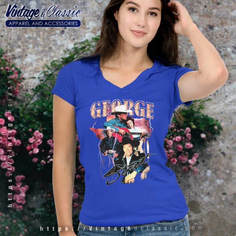 George Strait Inspired V Neck TShirt George Strait Inspired V Neck TShirt